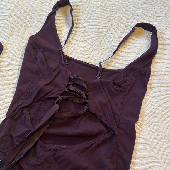NWOT Free People Love to Love You Bodysuit XS Eggplant - Picture 5 of 10